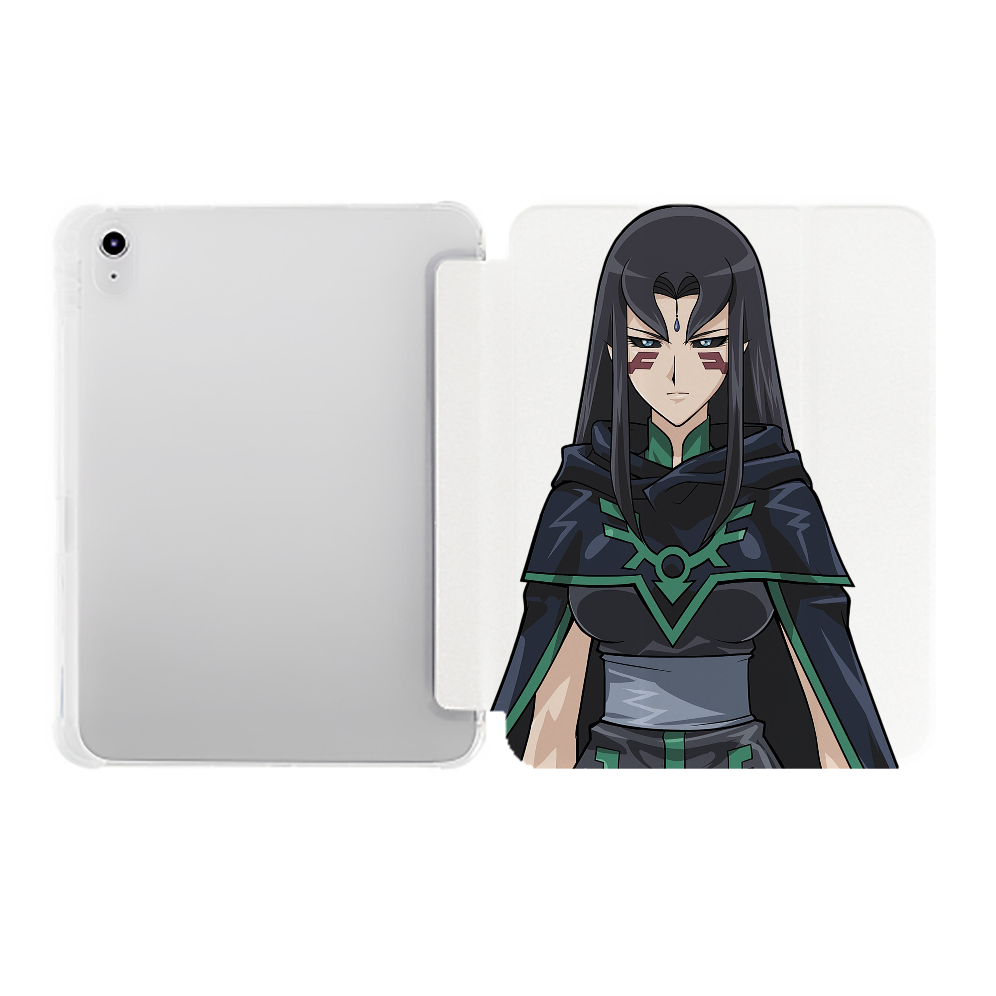 （画像用） 遊☆戯☆王 Yu-Gi-Oh! IPad ケース ペン収納付き 三つ折りスタンド PUレザー×シリコン 対応機種9.5/10.5/10.9インチ
